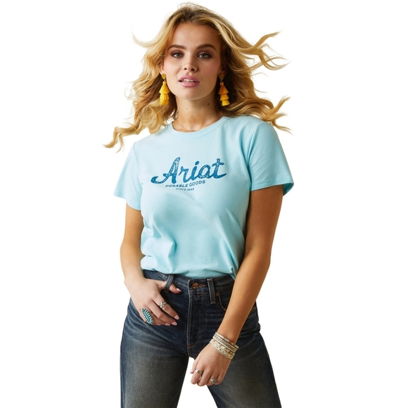 ARAIT TEE SHIRT Turquoise Size Large - Picture 1 of 5